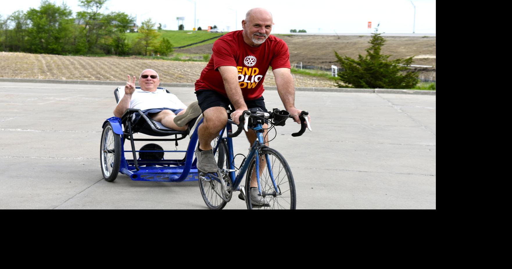 Rotarian pulling rickshaw from St. Louis to Calgary | News | Maryville ...