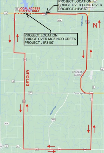 MoDOT Highway 136 detour map (copy) (copy)