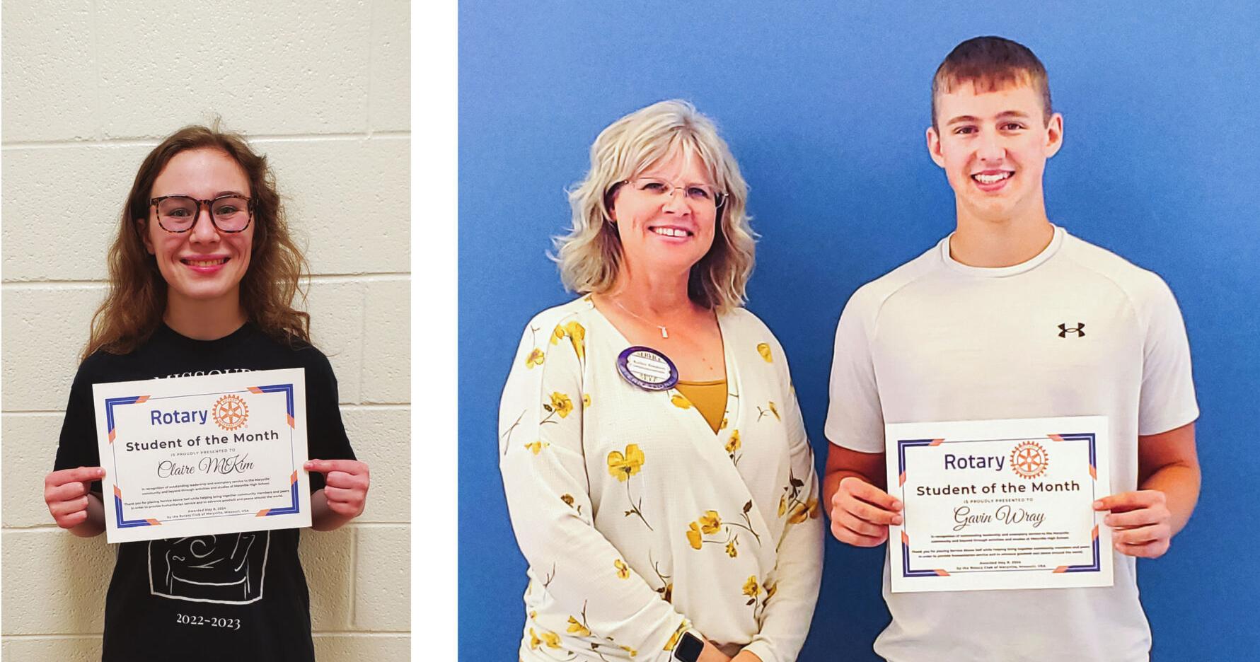 McKim, Wray honored as Students of the Month - Vimarsana News