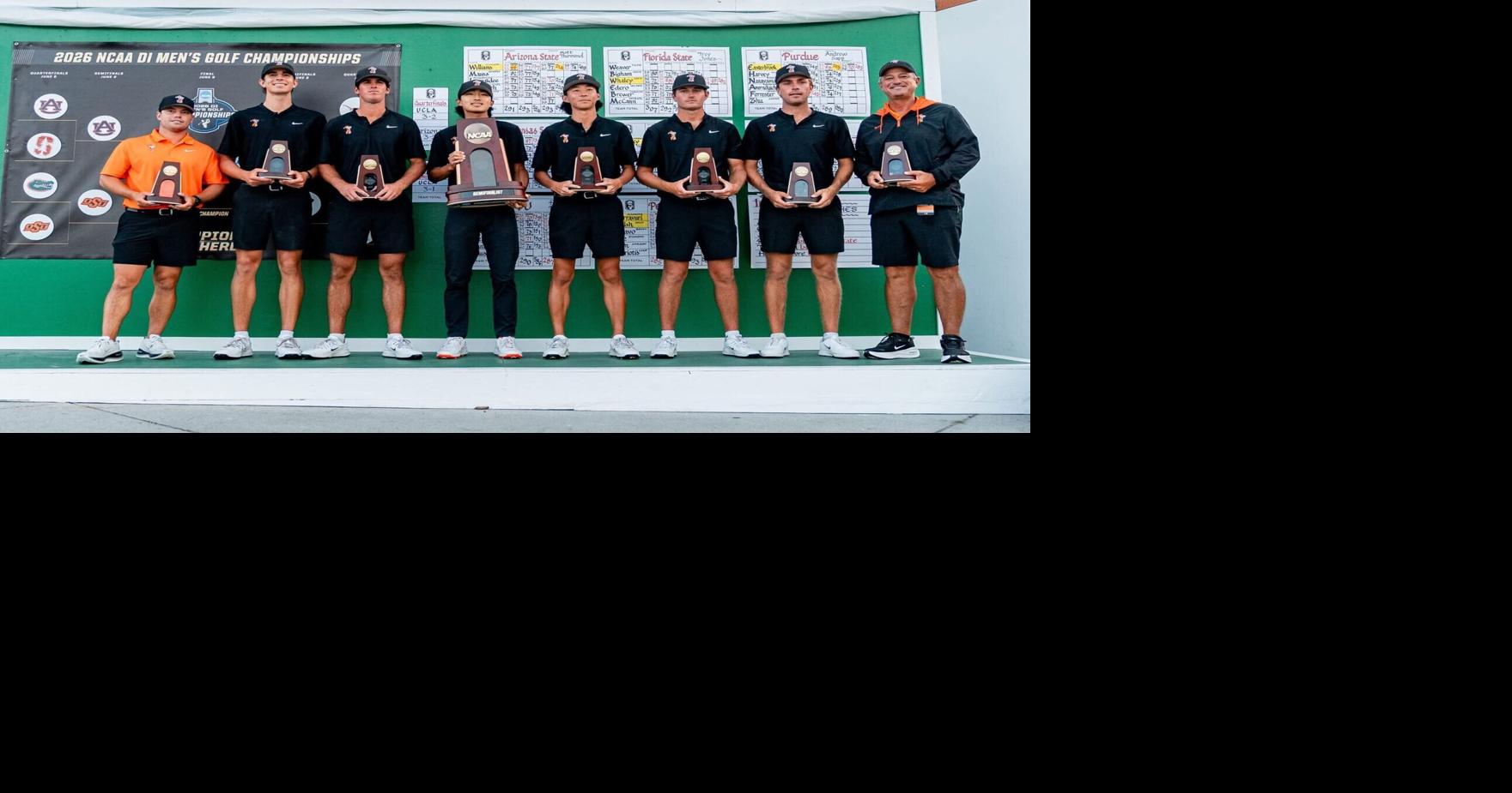 Cowboy golf falls short of defending national title in semifinal loss to Auburn