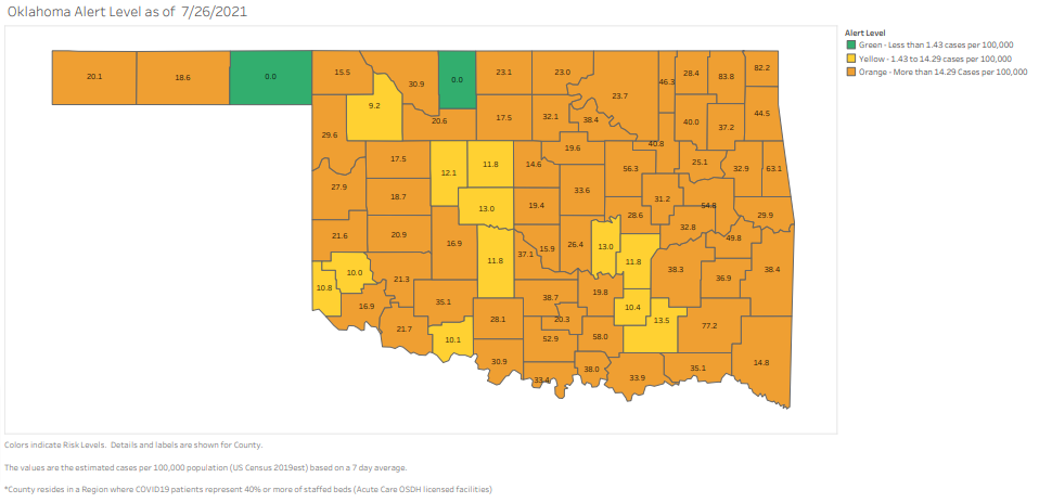 OSDH: 110 active cases in Pittsburg County; first time over 100 cases ...