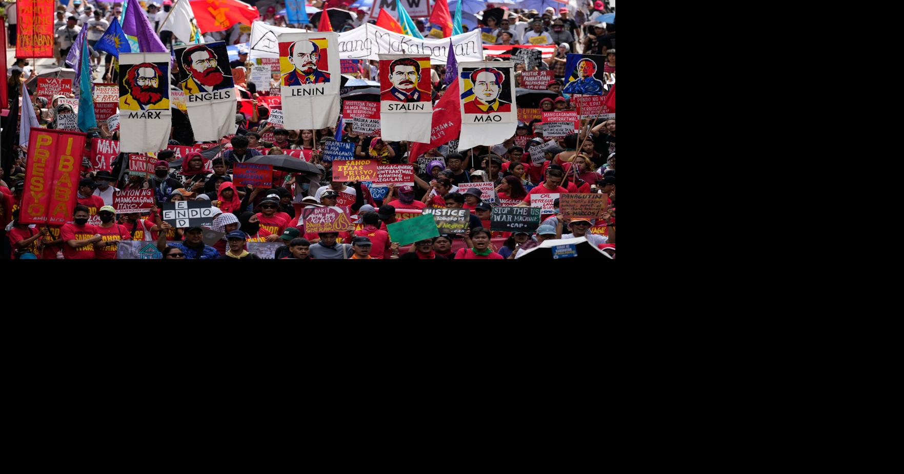 Workers around the world demonstrate on May Day, in photos