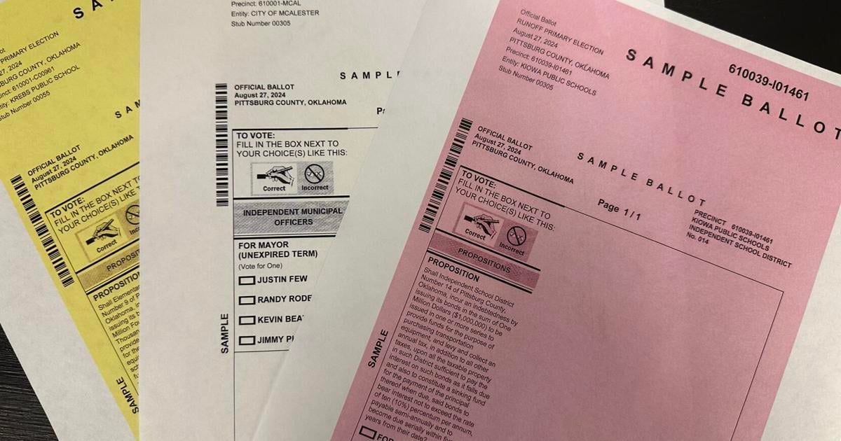 Sample Scan Ballot Sample ballots available for Aug. 27 elections | News | mcalesternews.com