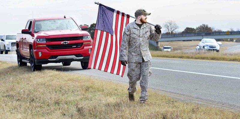 Local veteran walks to honor friend killed in Afghanistan