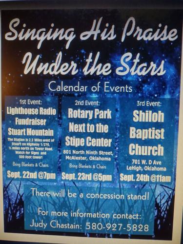 Singing His Praise Under the Stars' bringing three gospel singings |  Community | mcalesternews.com