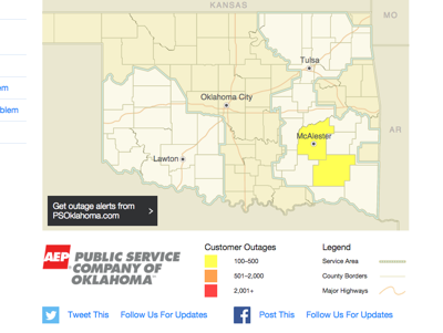 Storm Causes Power Outages In Pittsburg County News Mcalesternews Com