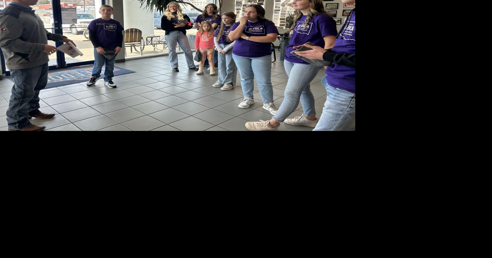 Members of Emerging Leaders of Southeast Oklahoma FBLA Tour Sam Wampler’s Freedom Ford News