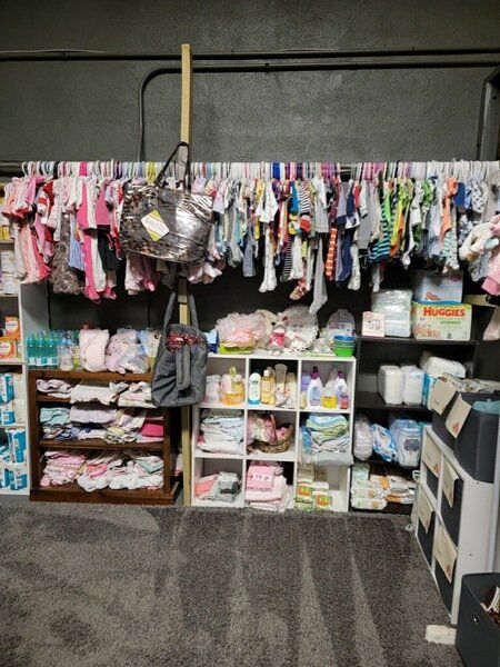 Closet full shop of baby stuff