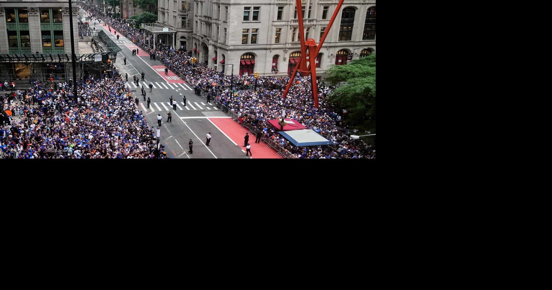 New York Knicks revel in their NBA victory parade as joyous fans and celebs fill the streets