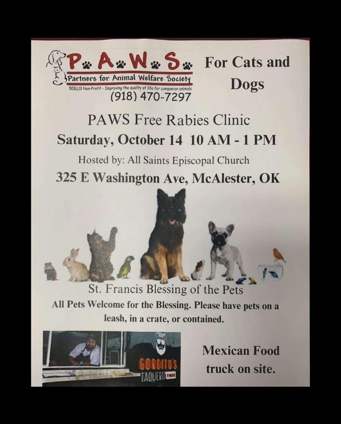 Paws best sale vaccine clinic