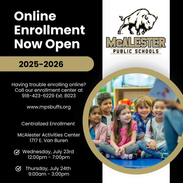 Online enrollment open for McAlester Public Schools News