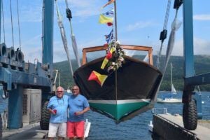 John Williams Boat Co. - WEATHER GAUGE, shown here cruising off the coast  of Labrador, is a A Farr-designed 44 and custom built by Concordia for the  present family in 1984. She