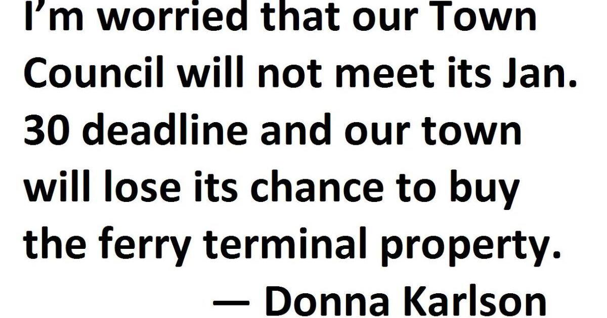 Tight timeline | Letters To Editor | mdislander.com