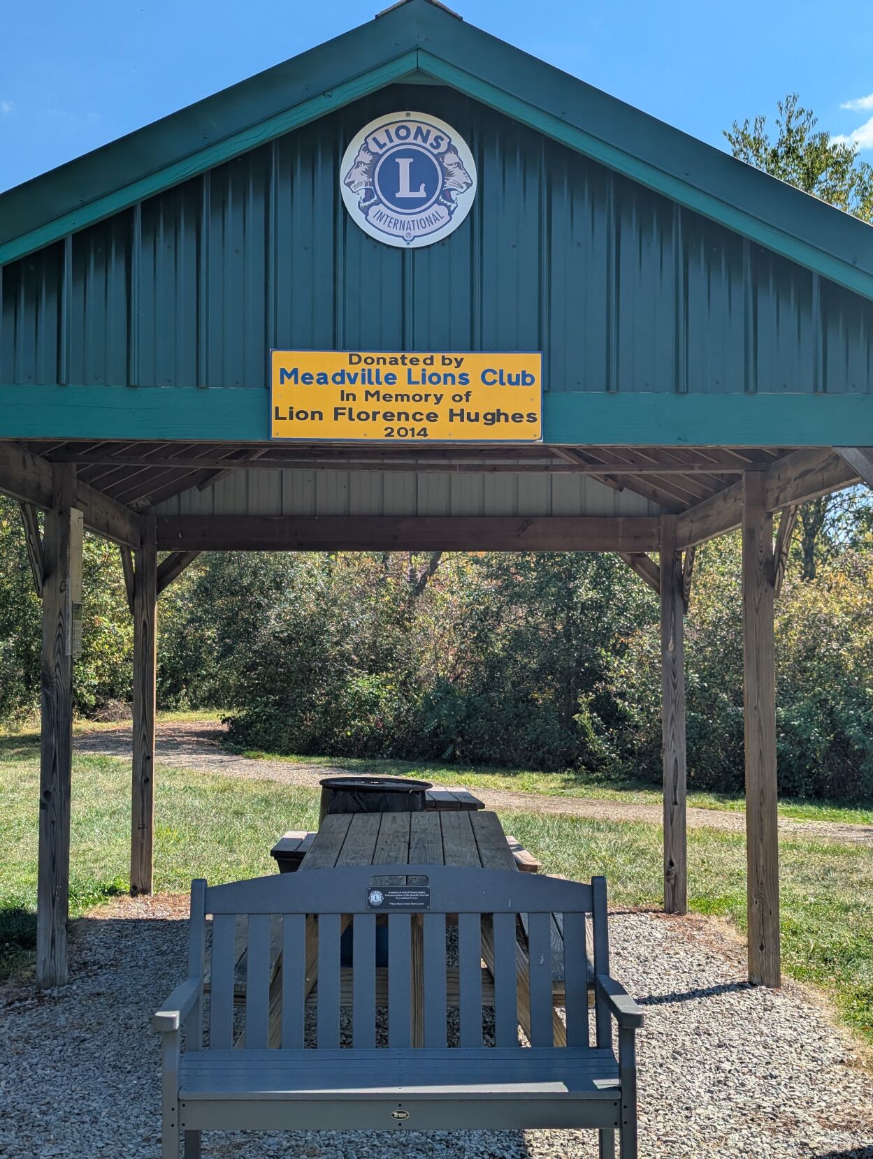 Meadville Lions dedicate bench in memory of Hughes couple Community