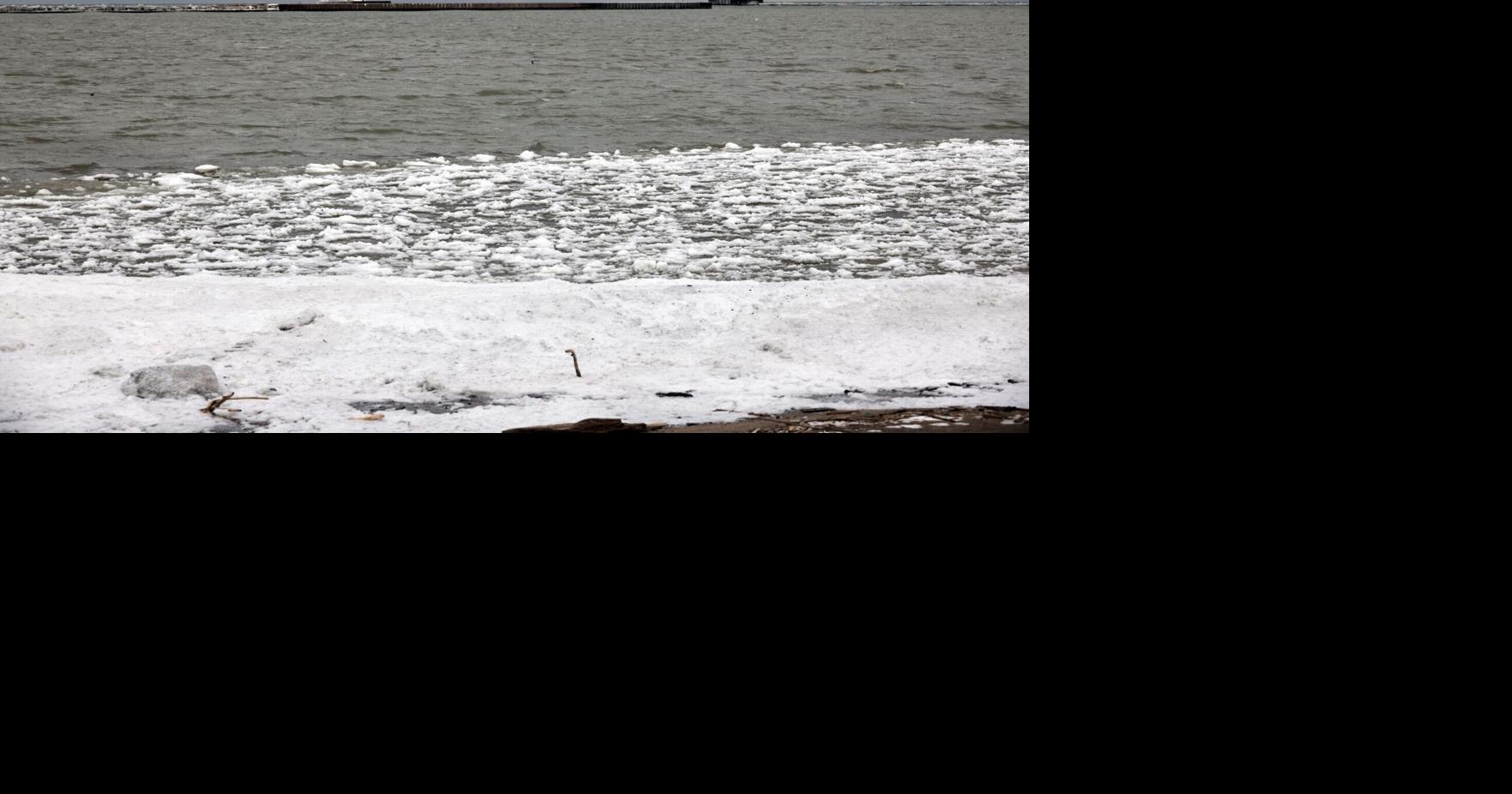 Great Lakes ice surges in past week; Lake Erie almost frozen over ...