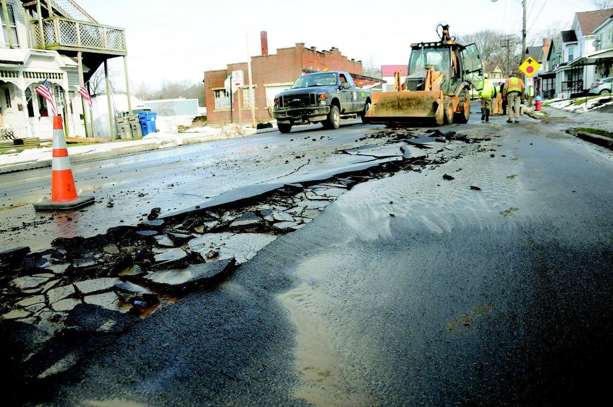 Water Street Water Main Break Closes Roadway Disrupts Businesses