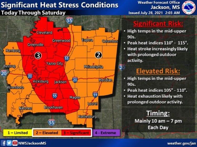 Heat advisory for East Mississippi through Friday | Local News ...