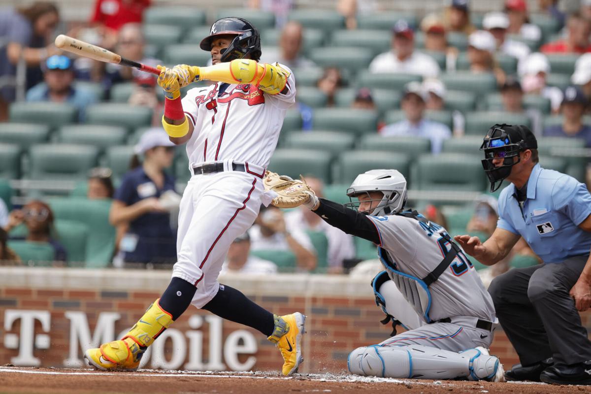 Marlins use five-man infield vs. Braves