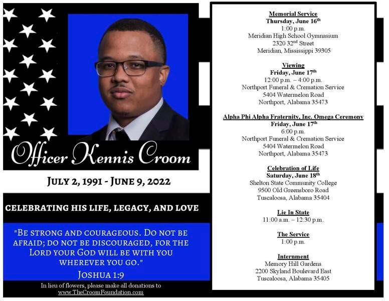 Services announced for Officer Kennis Croom Local News