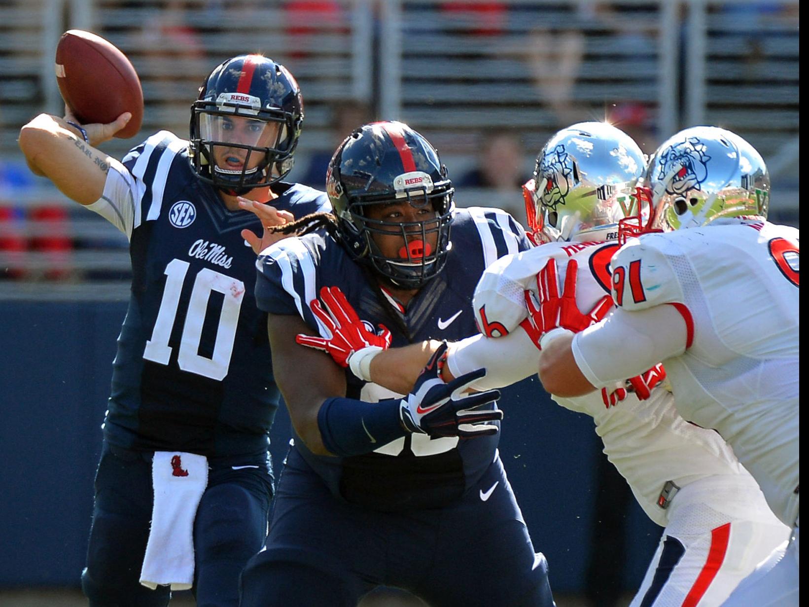 Ole Miss quarterback Chad Kelly (10) during the NCAA college football game  between Ole Miss and