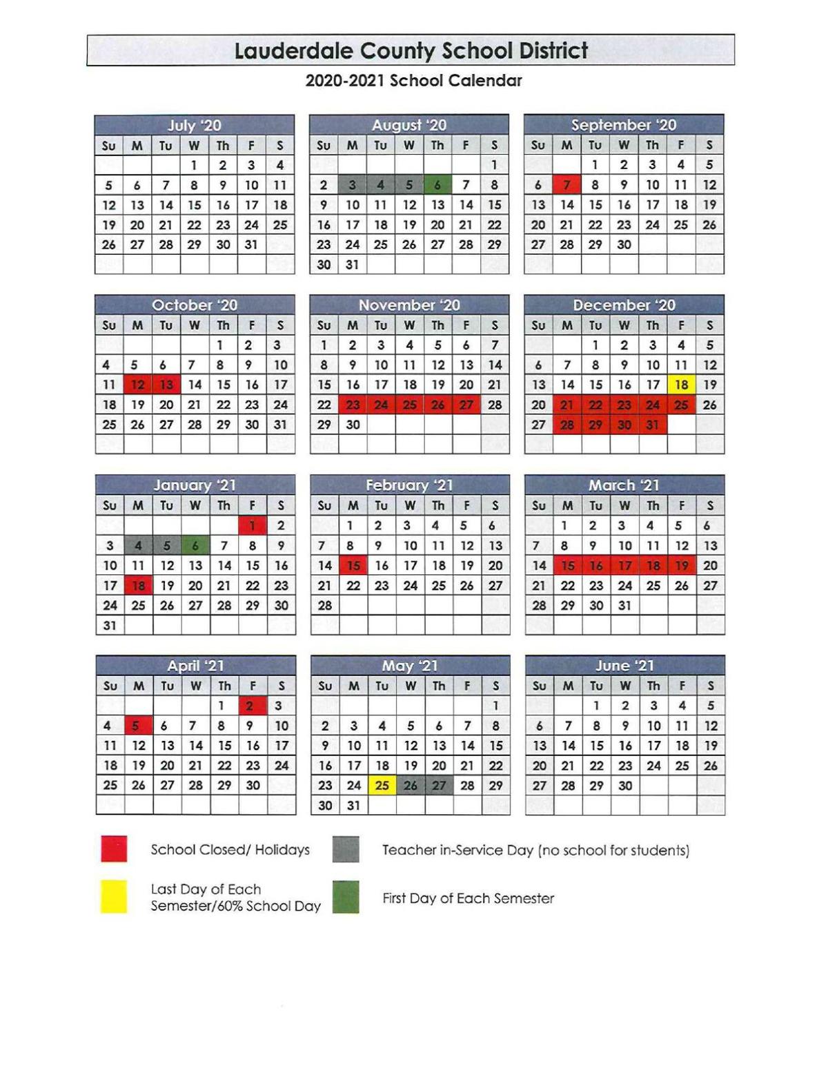 Meridian, Lauderdale County schools adopt 20202021 calendars Local