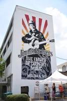Artists finish Jimmie Rodgers mural in record time