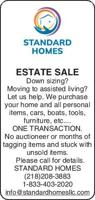ESTATE SALE Down sizing? Moving to