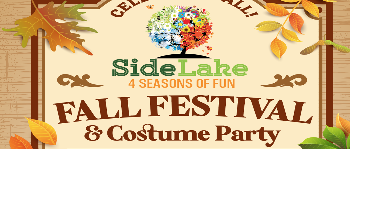 Activities for all ages at the Side Lake Fall Festival and costume