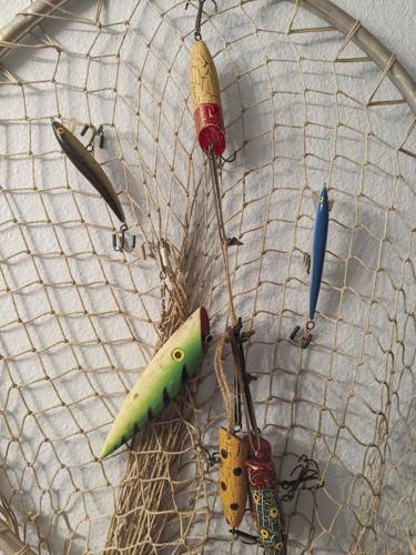 Old wooden fishing lures