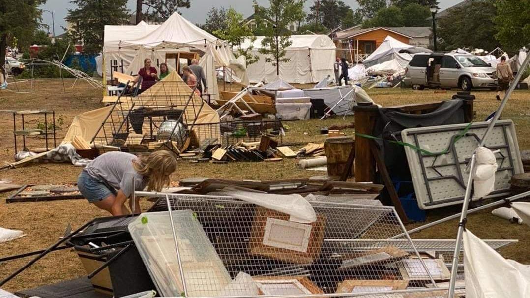 Storm rips through Blueberry Art Festival, forces cancellation of remainder of event - Vimarsana News