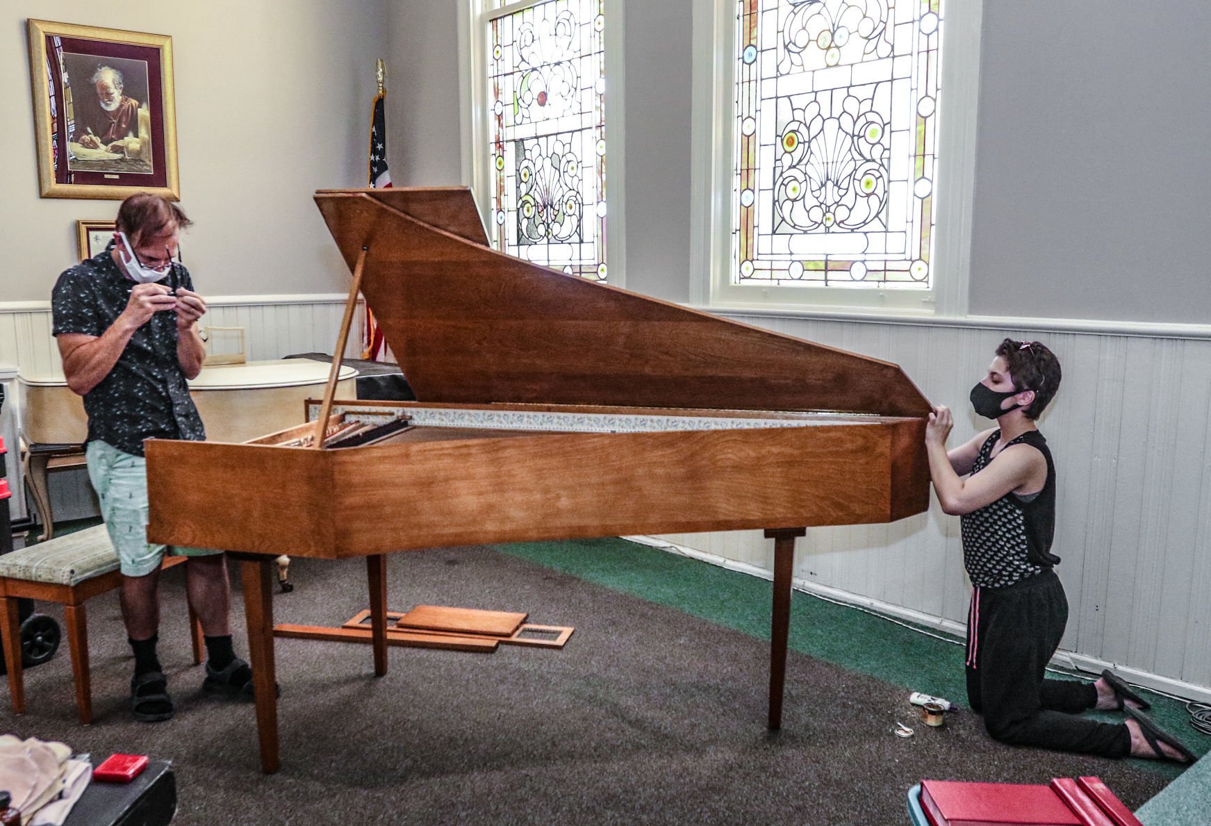 A key instrument Settle Memorial harpsichord receives makeover in