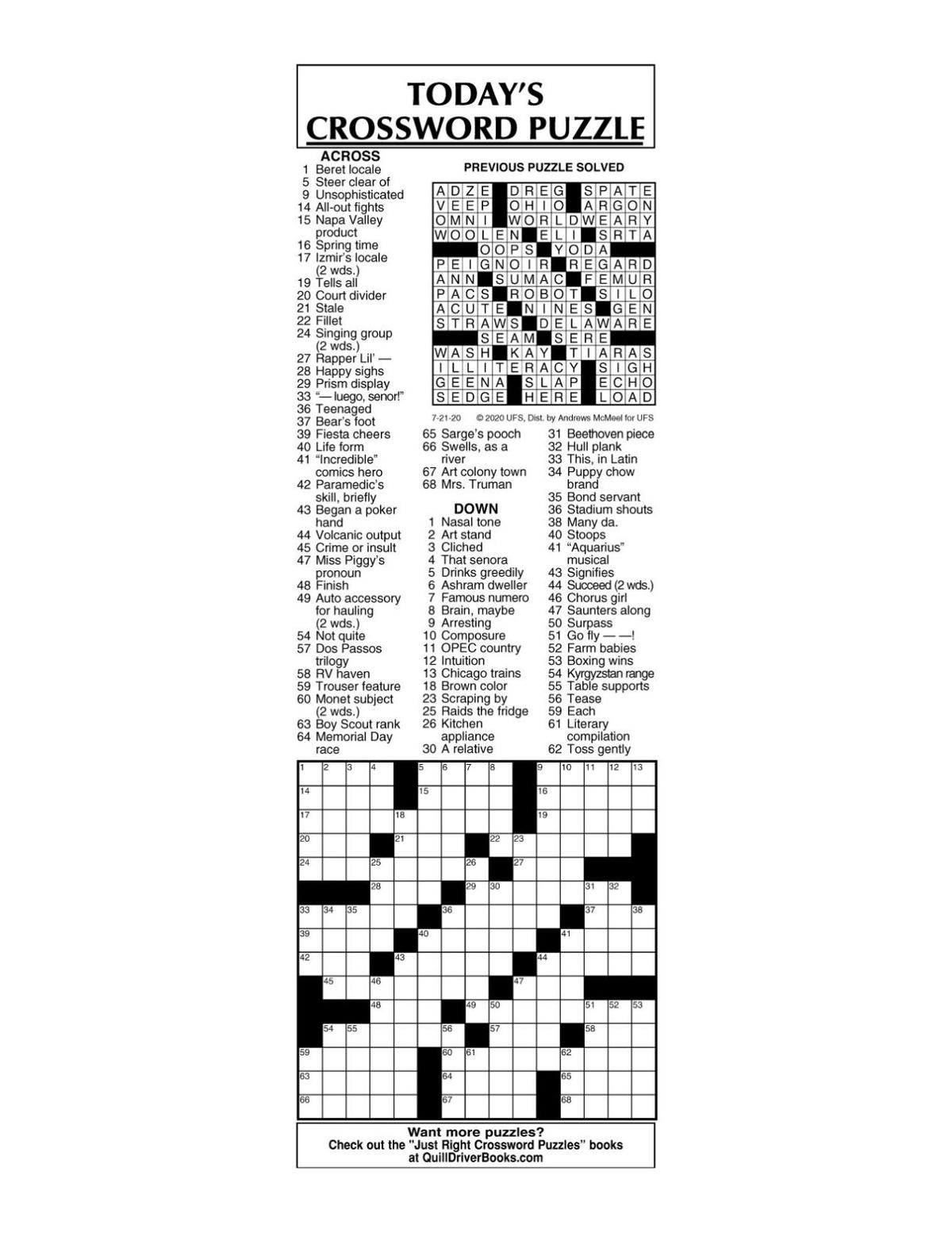 Crossword by McMeel 7/21 | | messenger-inquirer.com