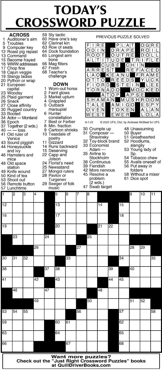 crossword by McMeel 8 1 messenger inquirer com