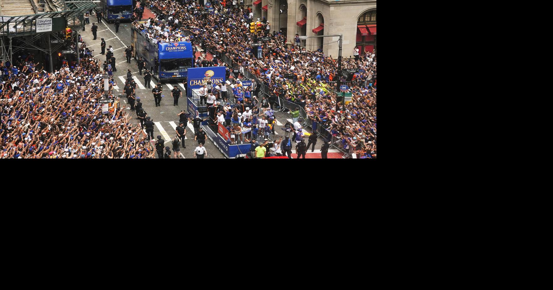 Knicks revel in their NBA victory parade