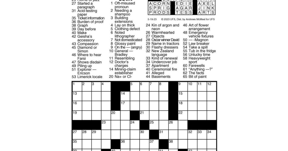 crossword by McMeel 0519