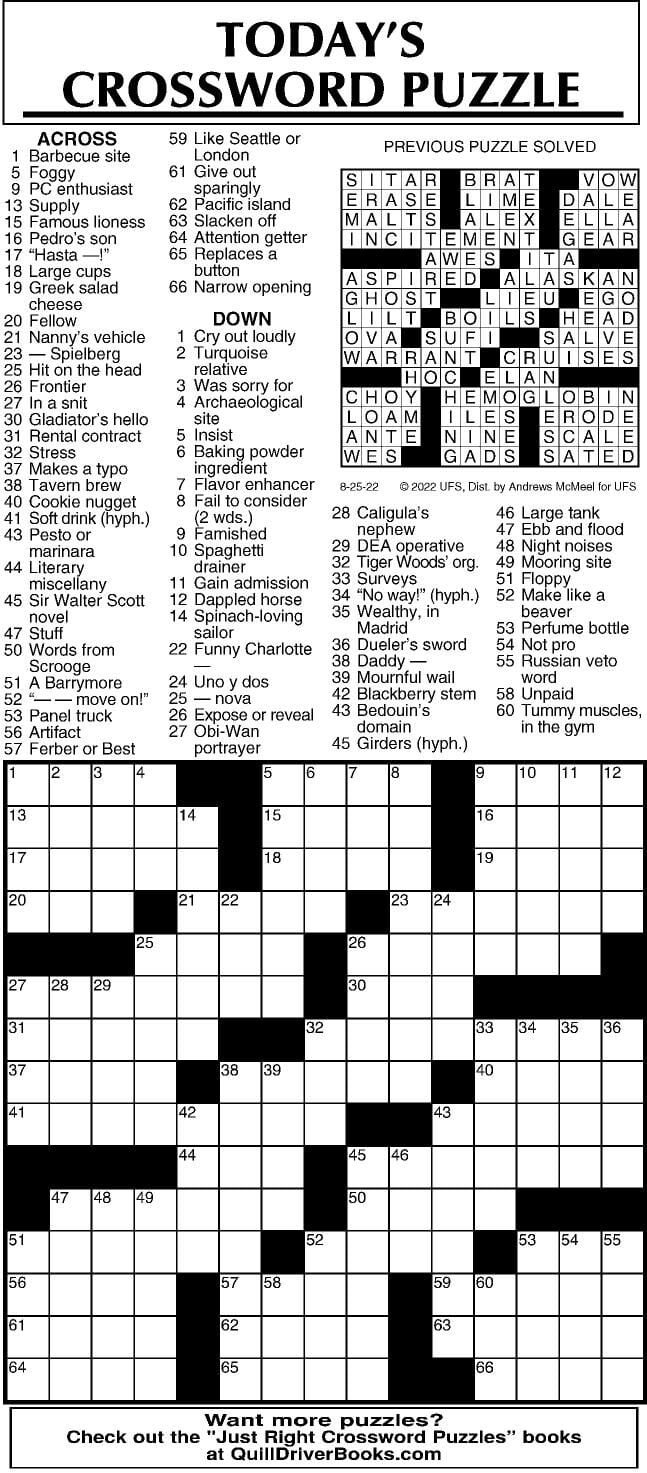 crossword by McMeel 8 25 messenger inquirer com