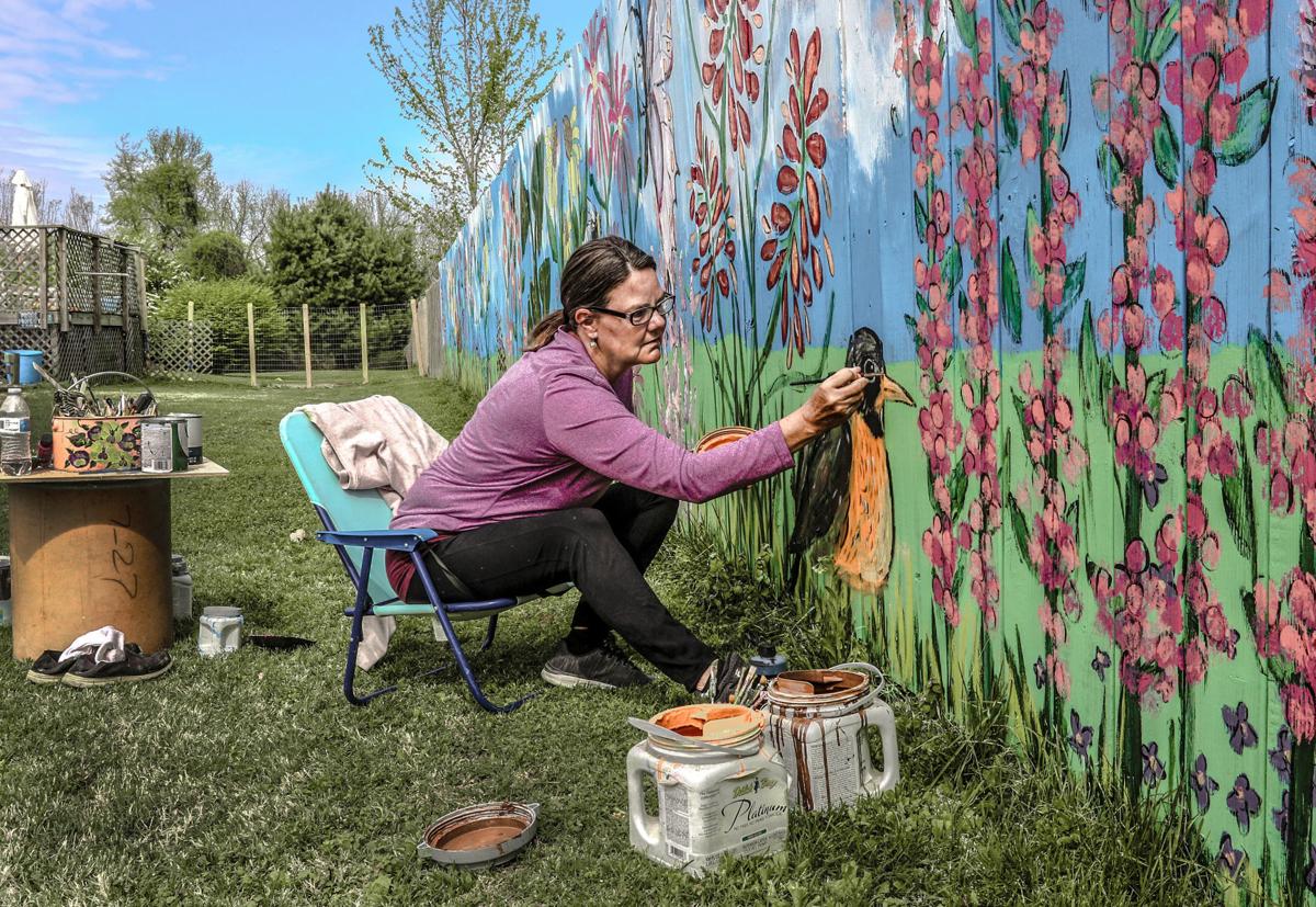 Backyard Brushwork Whitesville Artist Paints Mural As Reminder Of