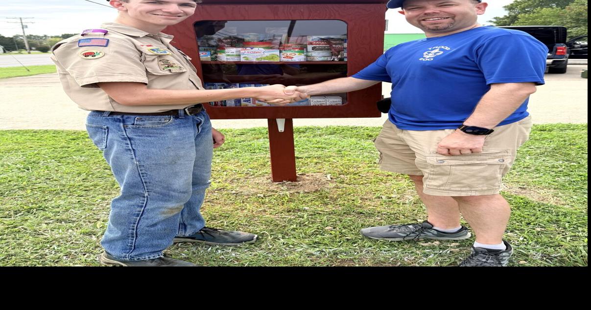Hospital has ‘a gift to the community’ installed at clinic: Powers builds blessing box as Eagle Scout project