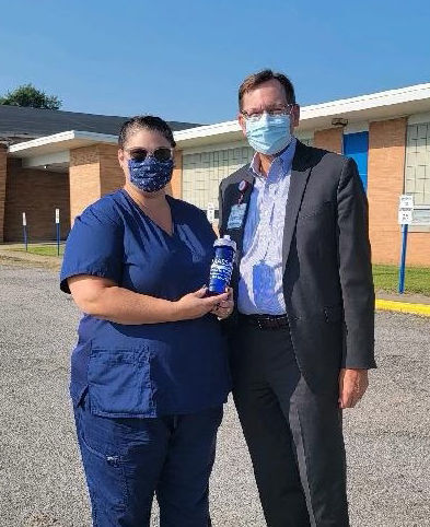 Hospital donates water bottles
