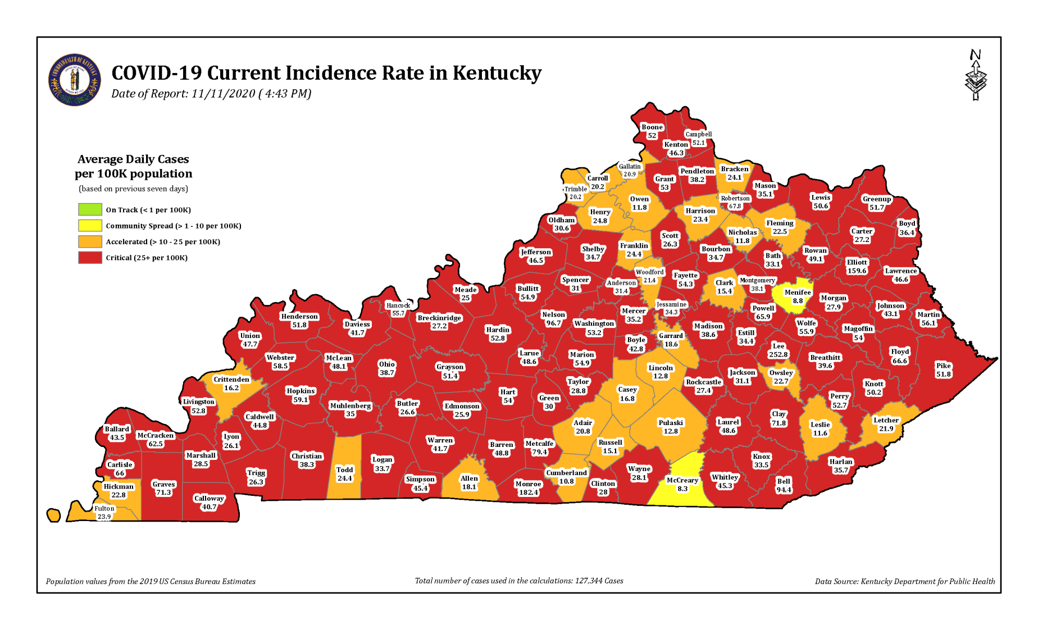 COVID 19 Incidence Rate Map 11 11 2020  Coronavirus News  