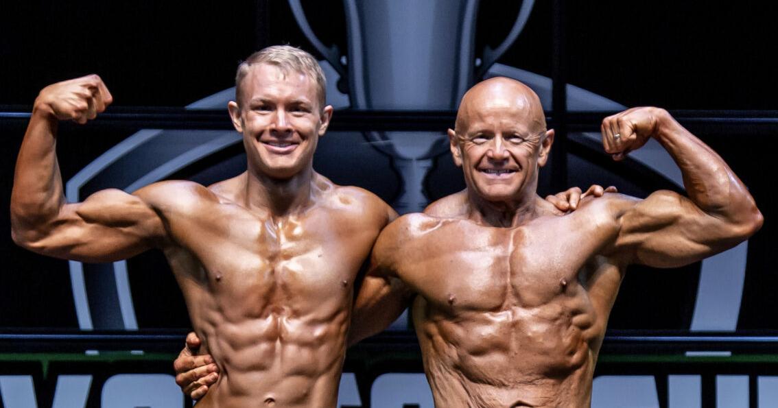 Father, Son Flex Together, Go Pro in Competitive Bodybuilding | Sports ...