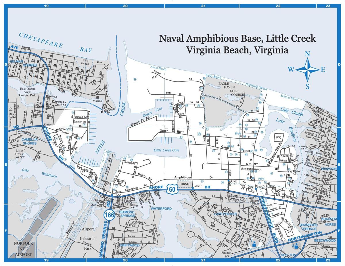 norfolk naval base map Map Of Naval Amphibious Base Little Creek Relocation Militarynews Com norfolk naval base map