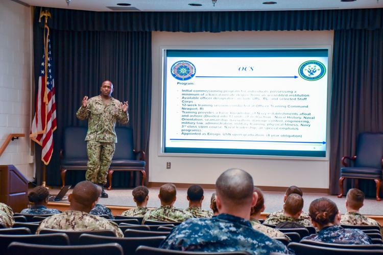 NSA Hampton RoadsNorthwest Annex OIC educates Sailors on Commissioning