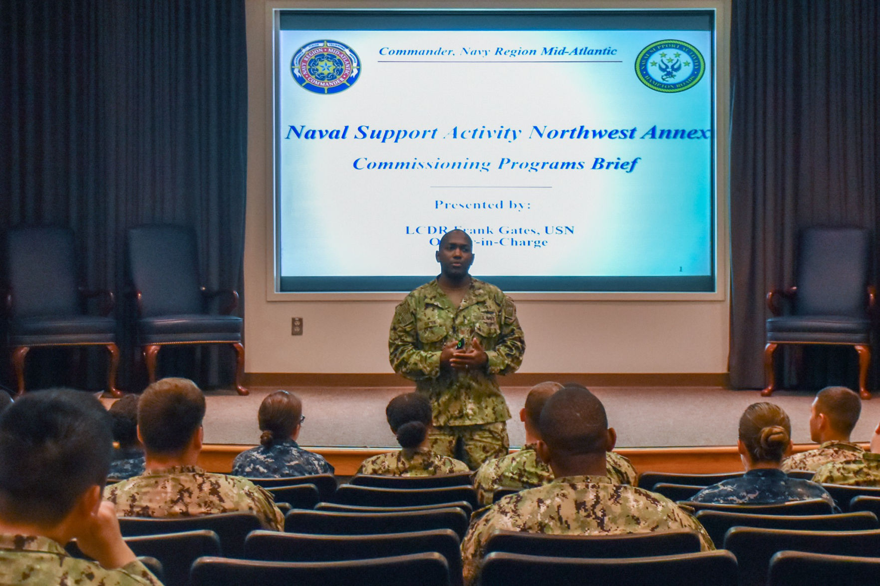 nsa hampton roads northwest annex oic educates sailors on opnavinst 1420 1 b