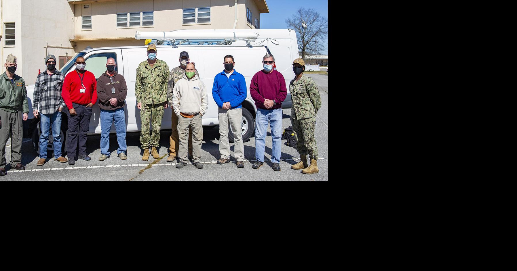 Rear Adm. Chip Rock Recognizes NAS Oceana, JEB LCFS Public Works