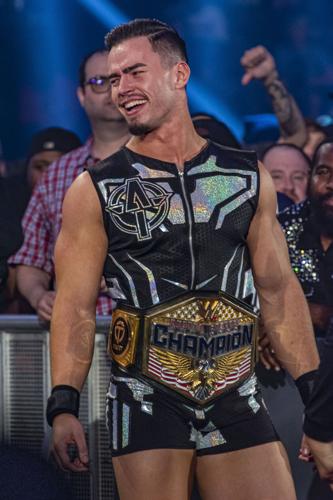 Then-WWE United States Champion Austin Theory at a May 2022 Monday Night Raw event. World Wrestling Entertainment returns to Norfolk Scope on Monday, November 28, 2022.