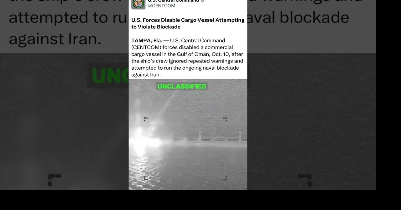 U.S. Forces Disable Cargo Vessel Attempting to Violate Blockade ...