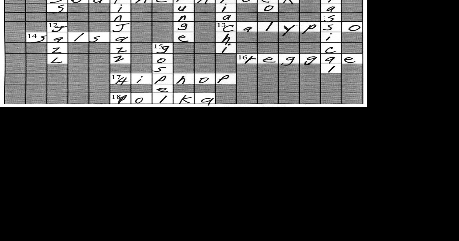 Music Genre crossword answers Fortleetraveller