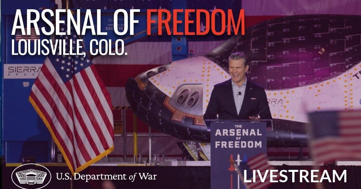 Secwar Video Transcript LIVE: SecWar Speaks During a Nationwide Arsenal of Freedom Tour Stop at ...