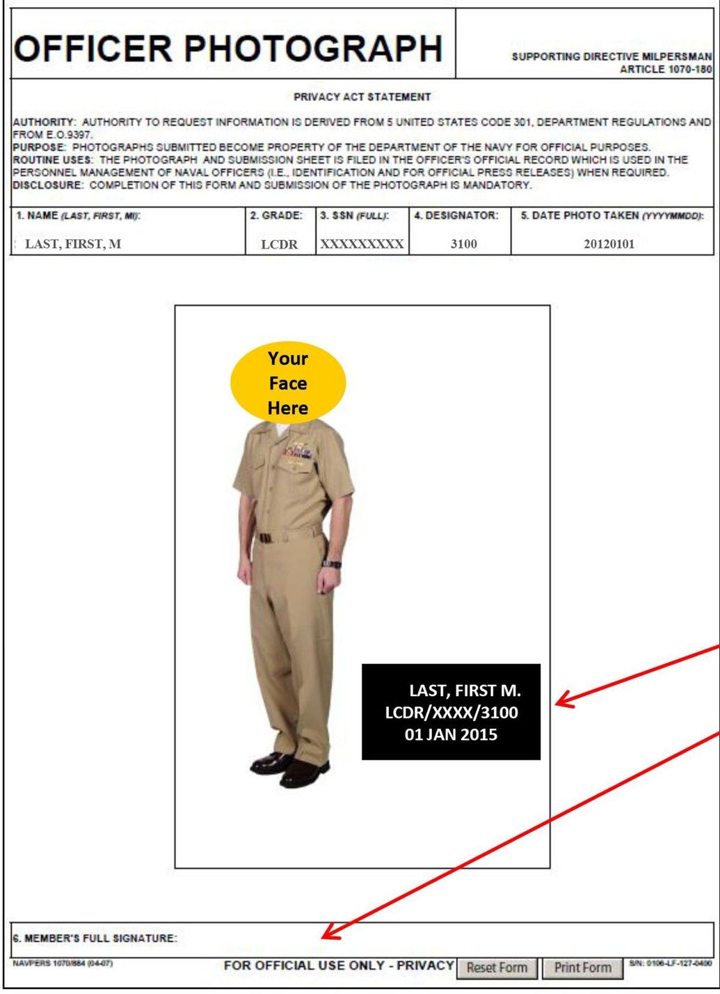 Navy reinstates Officer Board photo requirement News
